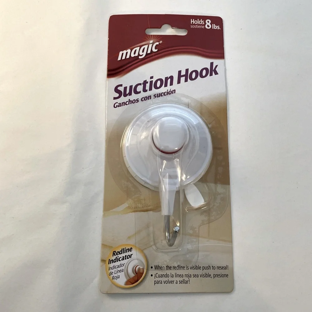 Magic Suction Hook white with metal hook